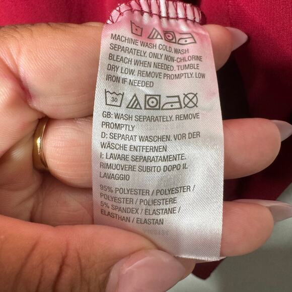 Susan Graver Every Day Liquid Knit 3X Petite Red Mock Neck Tunic Top - Picture 6 of 8